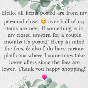 Seller's Message :)